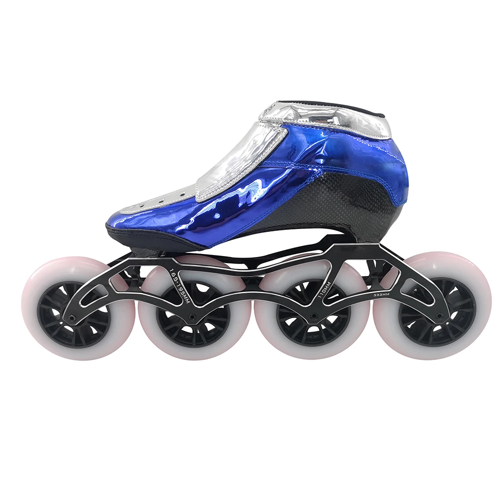 OEM/ODM factory carbon fiber fashion mens womens skate shoes inline speed 3 /4 wheels roller skates