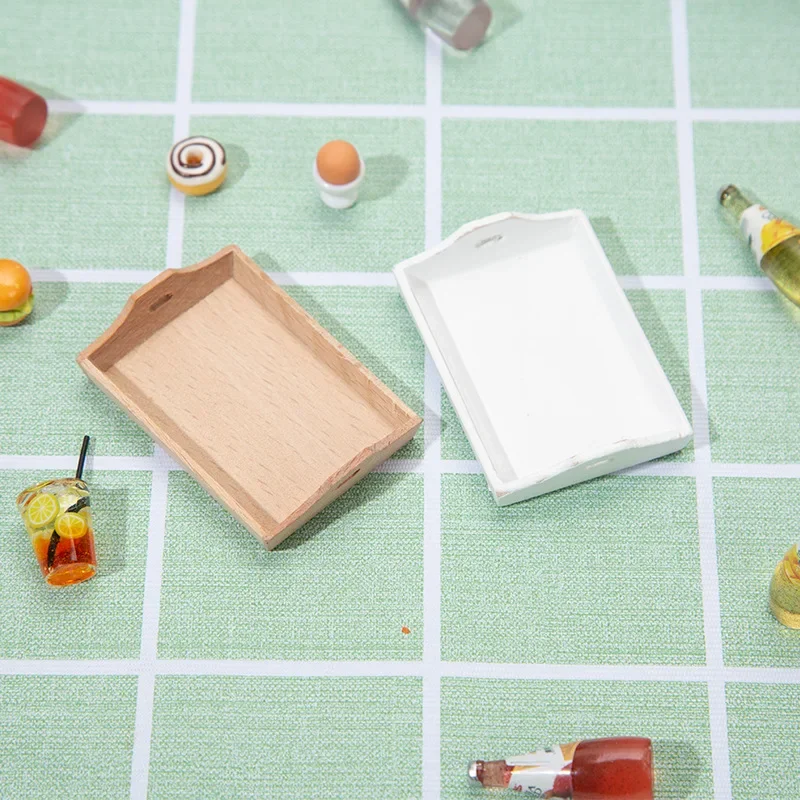 Dollhouse Plate Mini Fruit Dinner Tea Plate Veggie Tray Miniature Furniture Kitchen Scene Decoration Home Decor