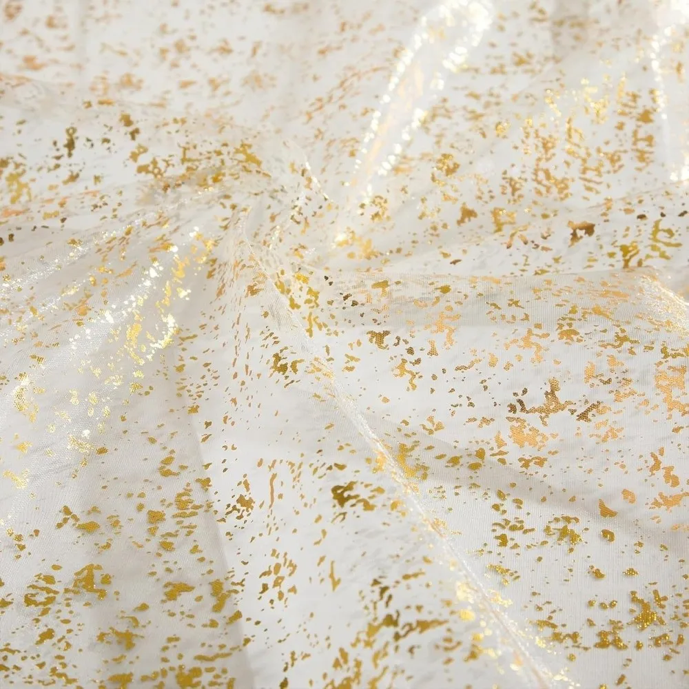Decorative Metallic Foil Table Runner Sheer Soft Sequin Glitter Table Runner Sheer Chiffon Table Runner Holiday Celebration
