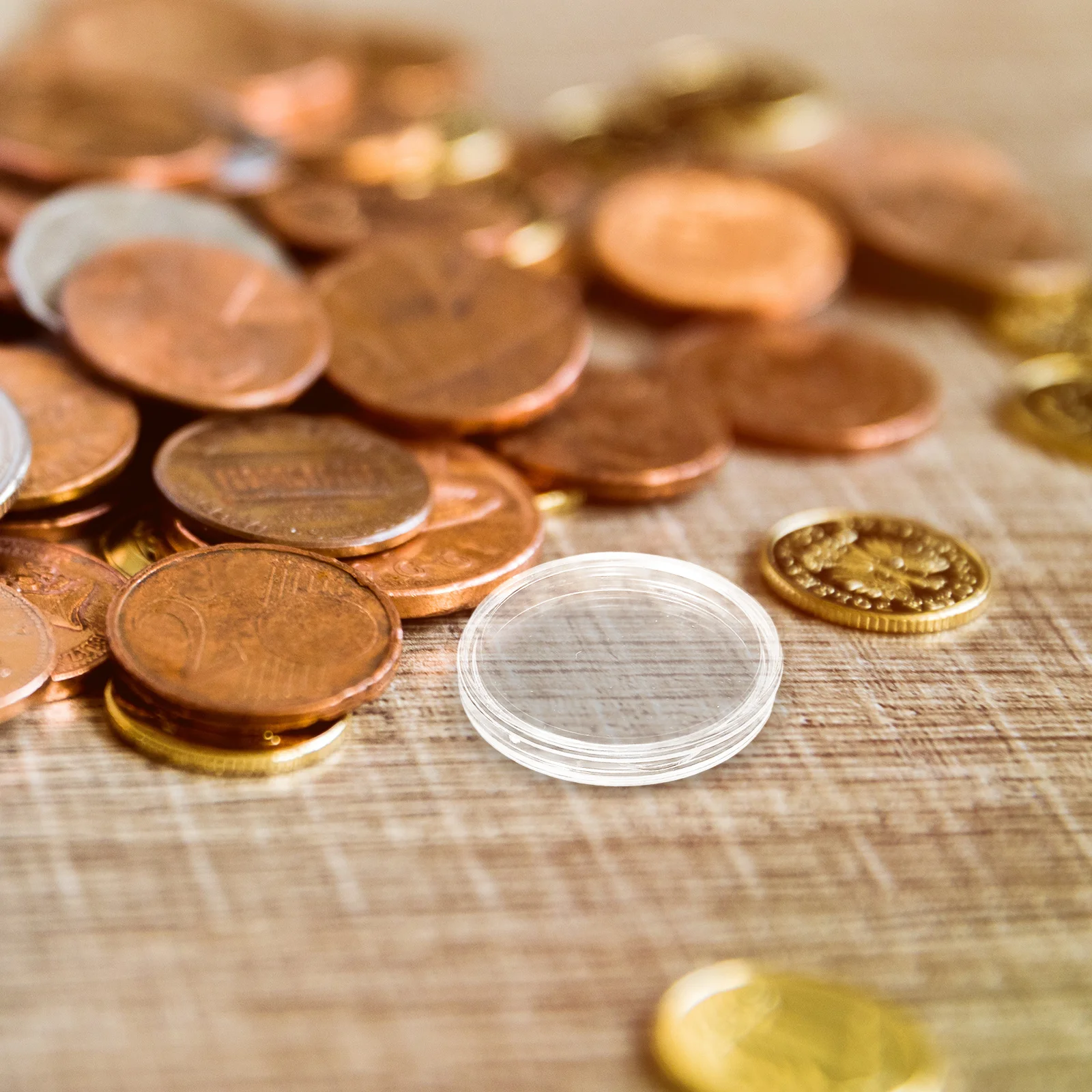 1 مجموعة 25 مللي متر حاملي العملات المعدنية صندوق تخزين من البلاستيك الشفاف كبسولات عالية الوضوح لهواة الجمعين عرض صندوق بلاستيكي مع غطاء
