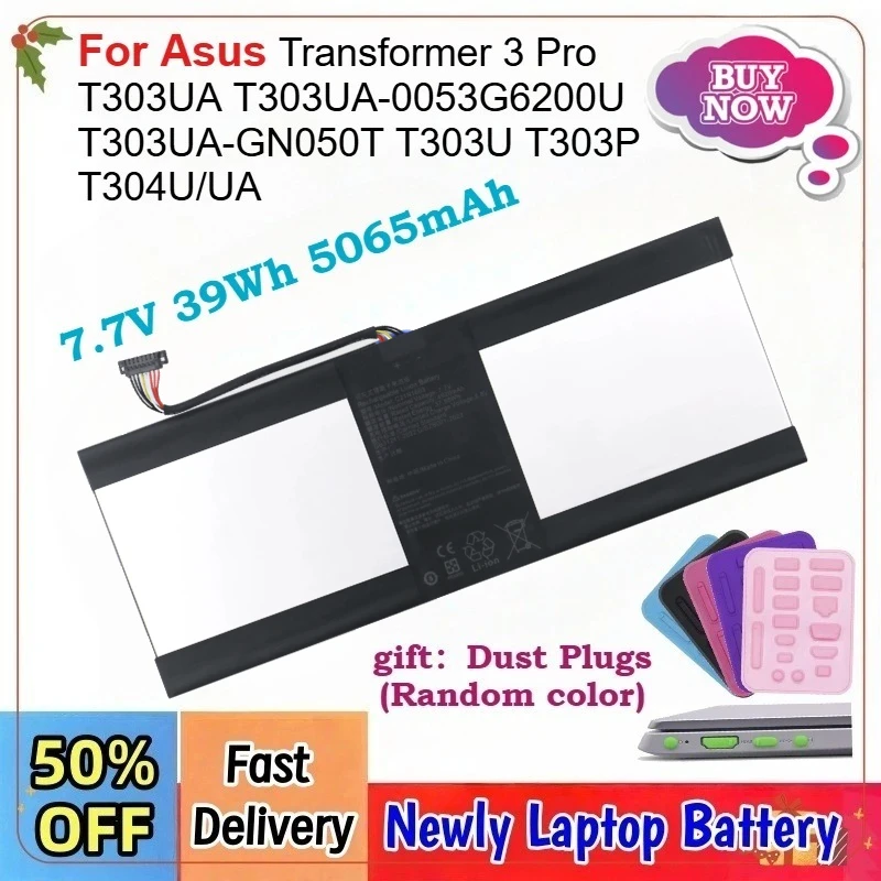 Newly 7.7V 39Wh Laptop Battery C21N1603 For Asus Transformer 3 Pro T303UA T303UA-0053G6200U T303UA-GN050T T303U T303P T304U/UA