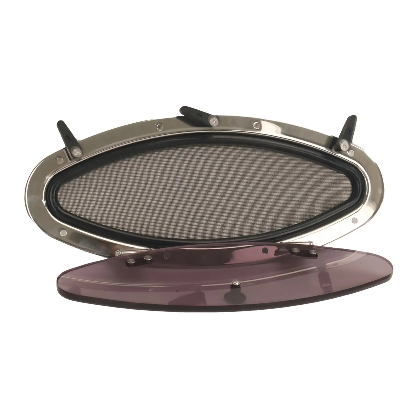 نافذة بورتول مع شاشة، نافذة مفتوحة سهلة التركيب بديلة بمقبض مقبض للقوارب RV #4