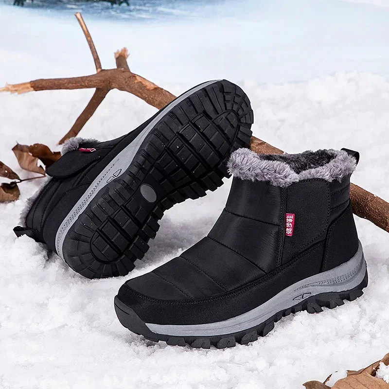 Keep Warm Winter Snow Climbing Mountain Shoes for Men Luxury Brand Male Hiker Trekking Sneakers Anti-slippery Hunter Shoes