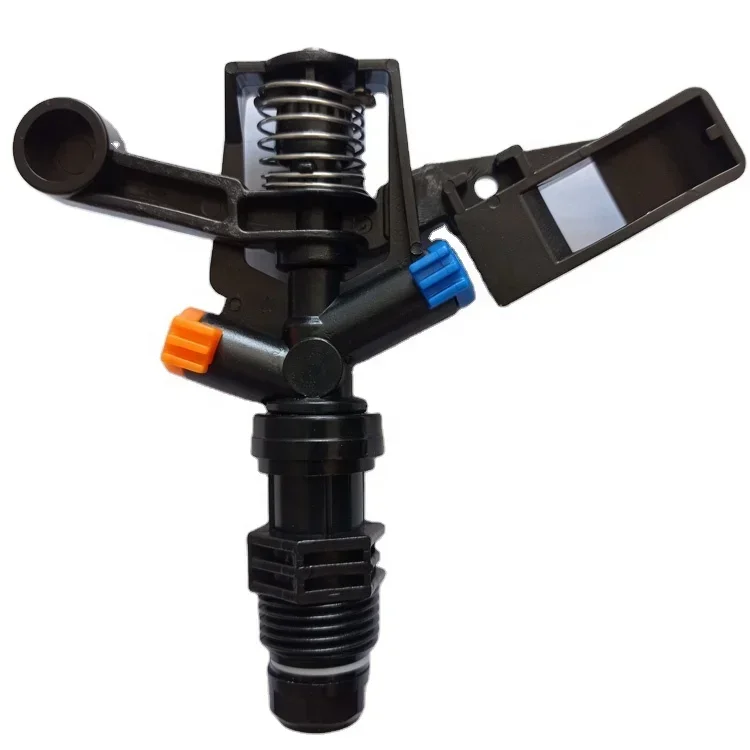 Irrigatori a bilanciere per irrigazione agricola da 1/2 pollice Irrigatore a percussione da giardino in plastica rotante a 360 gradi