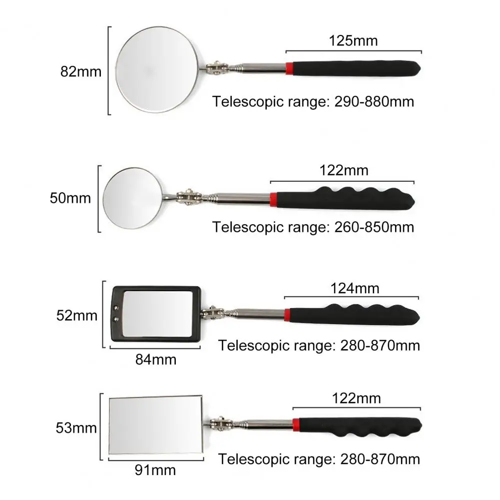 Universal Inspection Mirror Flexible Head Different Specifications Automotive Tools Telescopic Inspection Mirror for Auto Repair