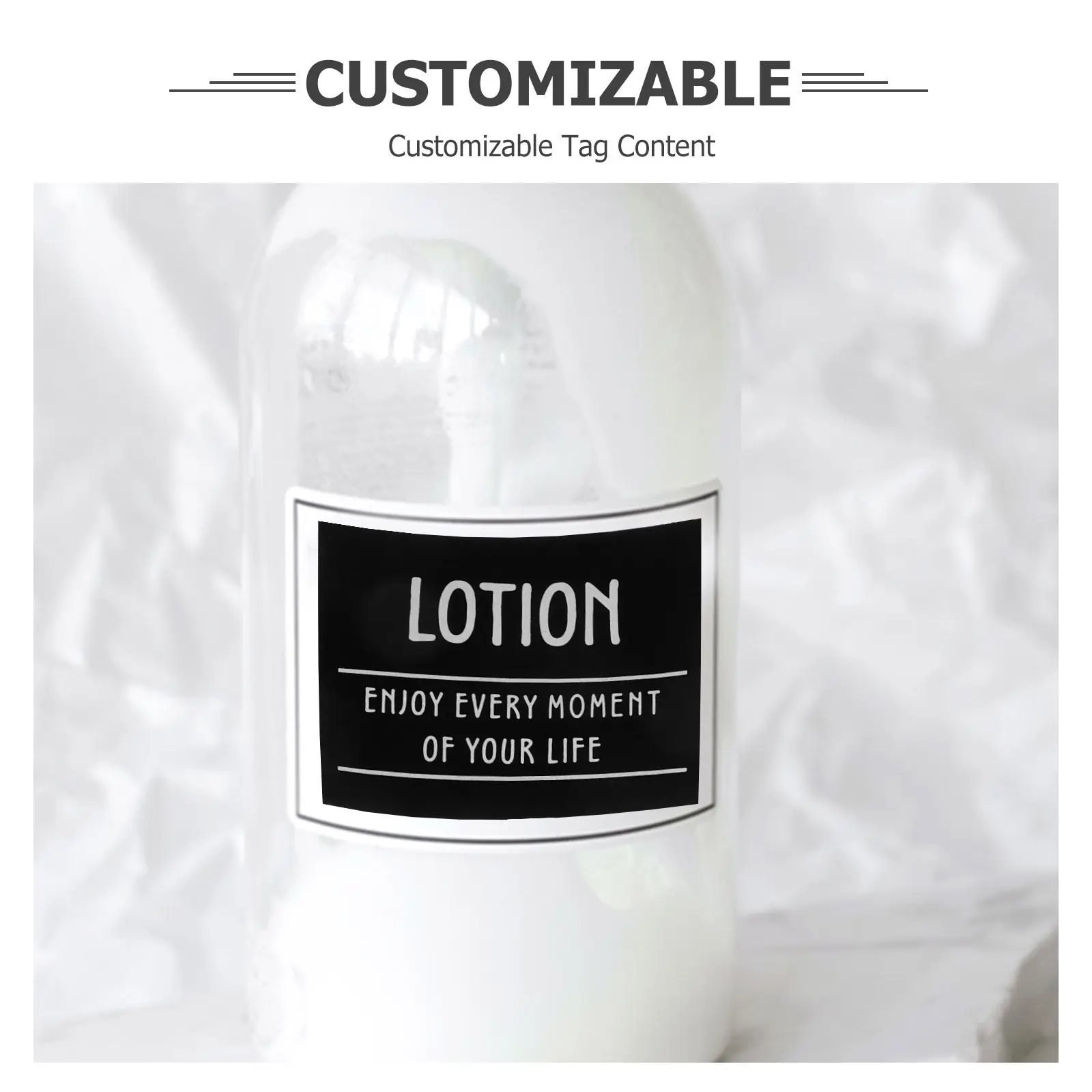 

1Set Waterproof Label Stickers for Bathroom Bottles Oil Resistant Washable Shampoo Dispenser Labels Minimalist Organizer Decor