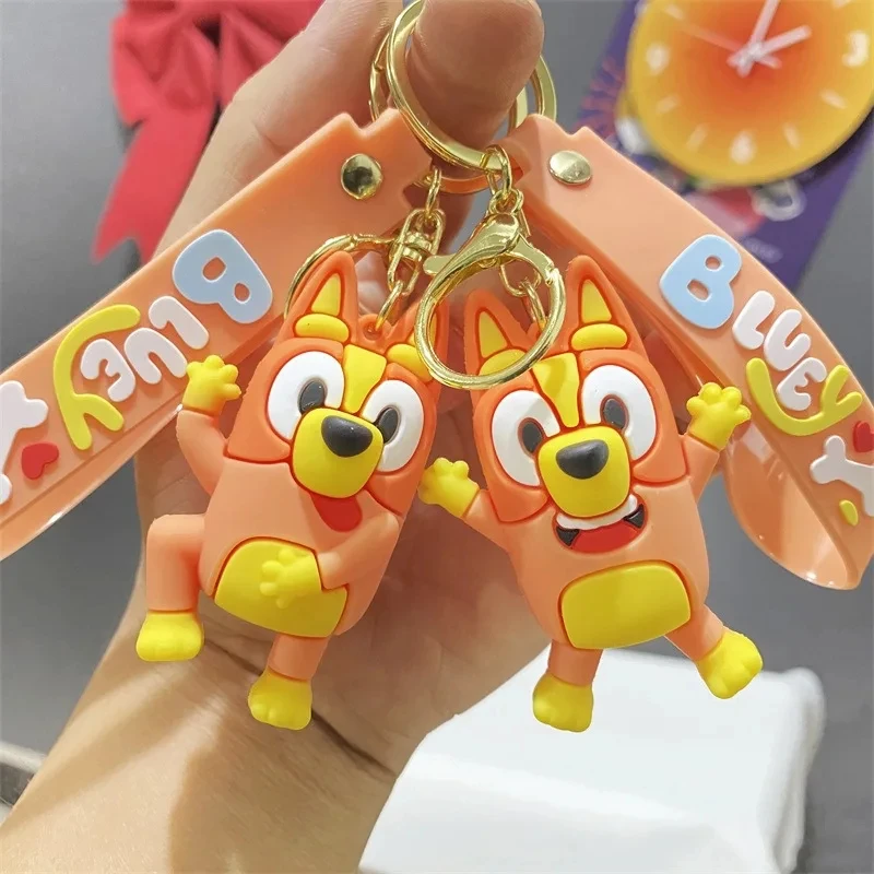 Miniso New Bruy'S Keychain Bingo Friendspuppy Doll Bag Pendant Car Keychain Puppy Doll Bag Pendant Car Keychain