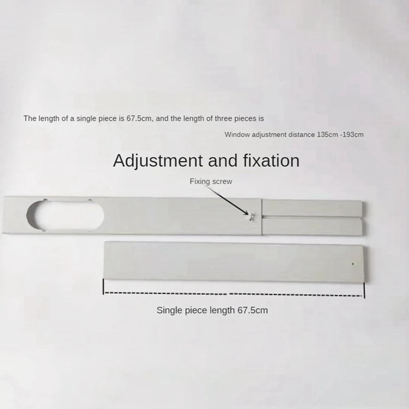 에어컨용 조절 가능한 휴대용 창 키트 플레이트, 예비 부품, 에어컨 창 Attachment-55CM, 3 개