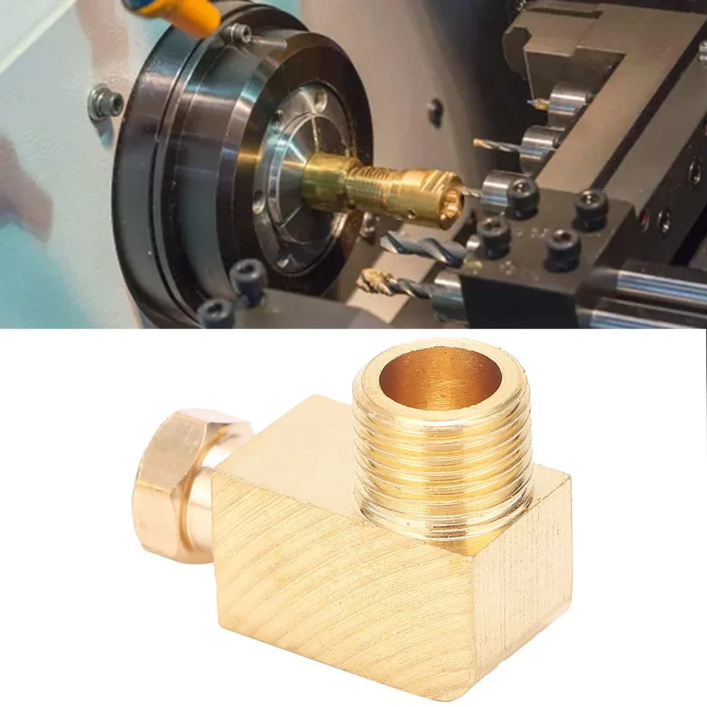 2pcs 90 Degree Elbow Brass Elbow Fitting Fit 4mm 6mm Tube Brass Gold Tone Oil Pipe Connector Universal Fit M10x1 Thread