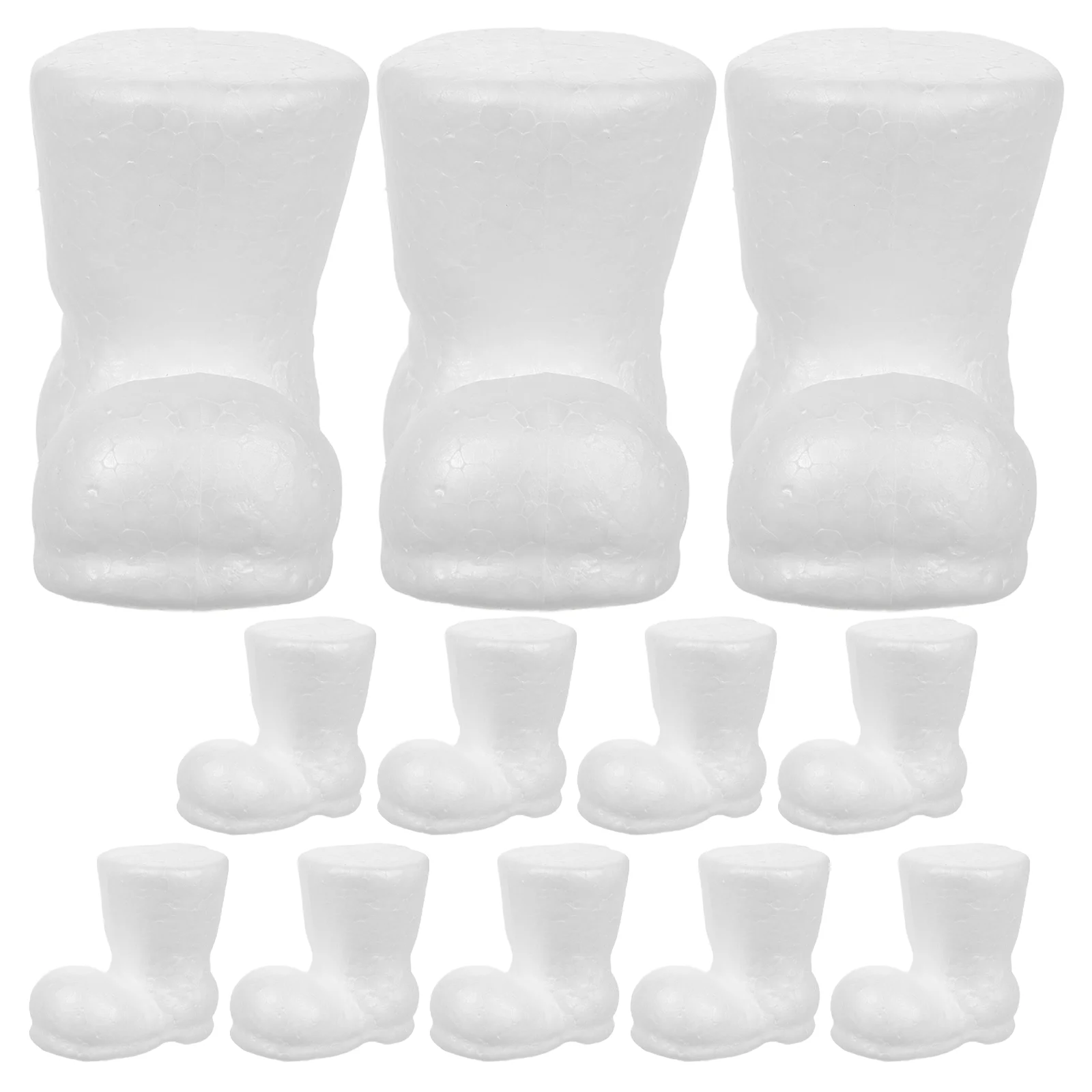 

12 Pcs Foam Christmas Boots Craft Supplies Polystyrene Diy Projects Blank Decorations Reusable Holiday Ornaments Balls