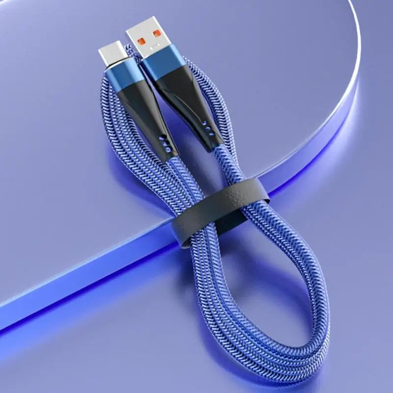 Cable de carga USB tipo C ultrarrápido, Cable de carga rápida para teléfono, accesorios de Cable trenzado isnet, dispositivo de Puerto tipo C