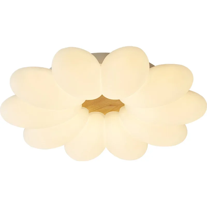 

Lamps Cream wind warm, romantic flower eye protection, children's room bedroom light, log room ceiling light