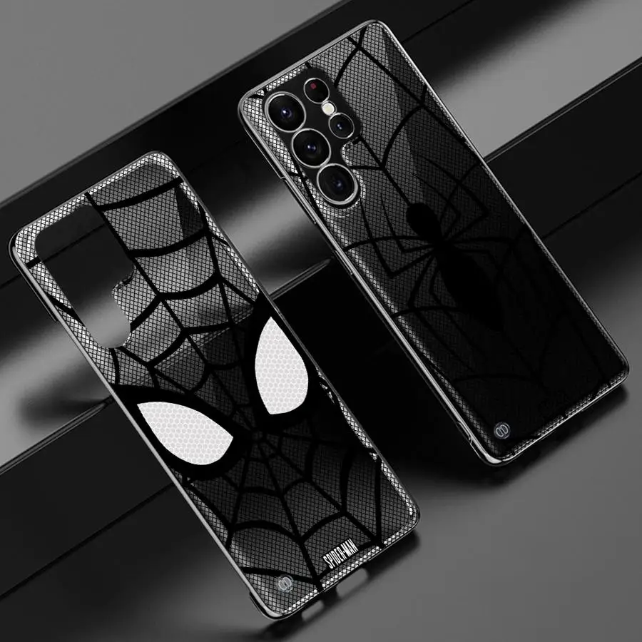 Marvel Spderman Cool Clear Hard Phone Case for Samsung Galaxy S20 FE S21 S22 S23 S24 Ultra S23 FE S22 Plus Transparent Cover