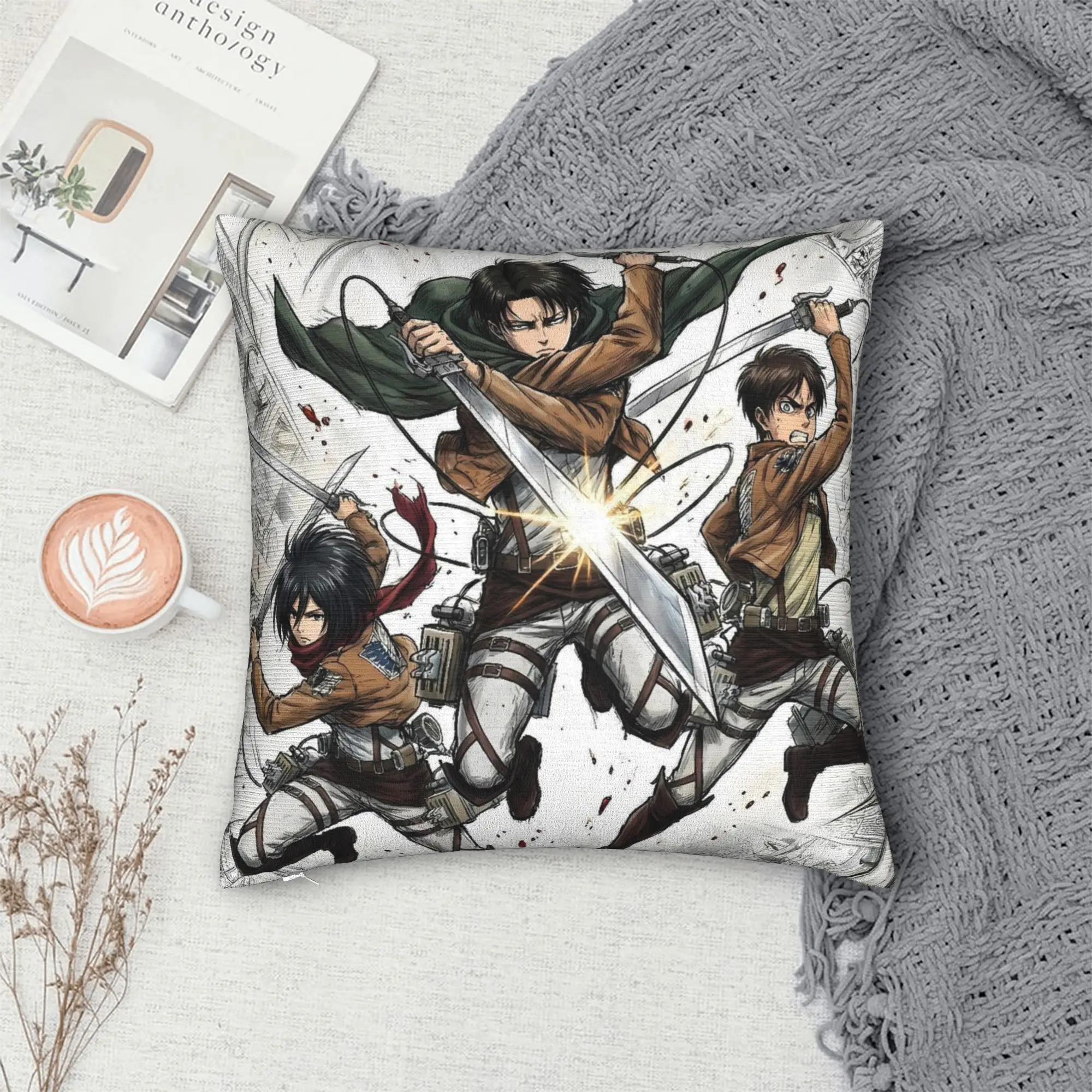 Attacks on Titans Pillow Case  Print Pillow Cover For Wedding Party Home Decor Fashion Cushion Cover