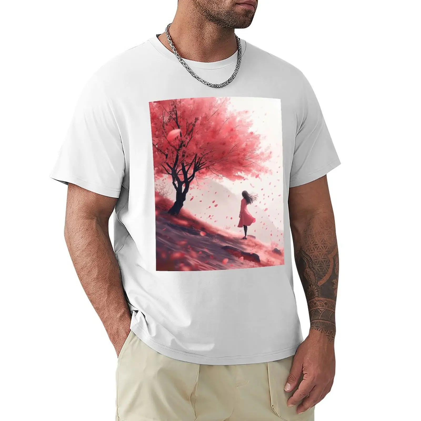 Dreamy Spring Girl T-Shirt oversized customs design your own plain customs Short sleeve tee men