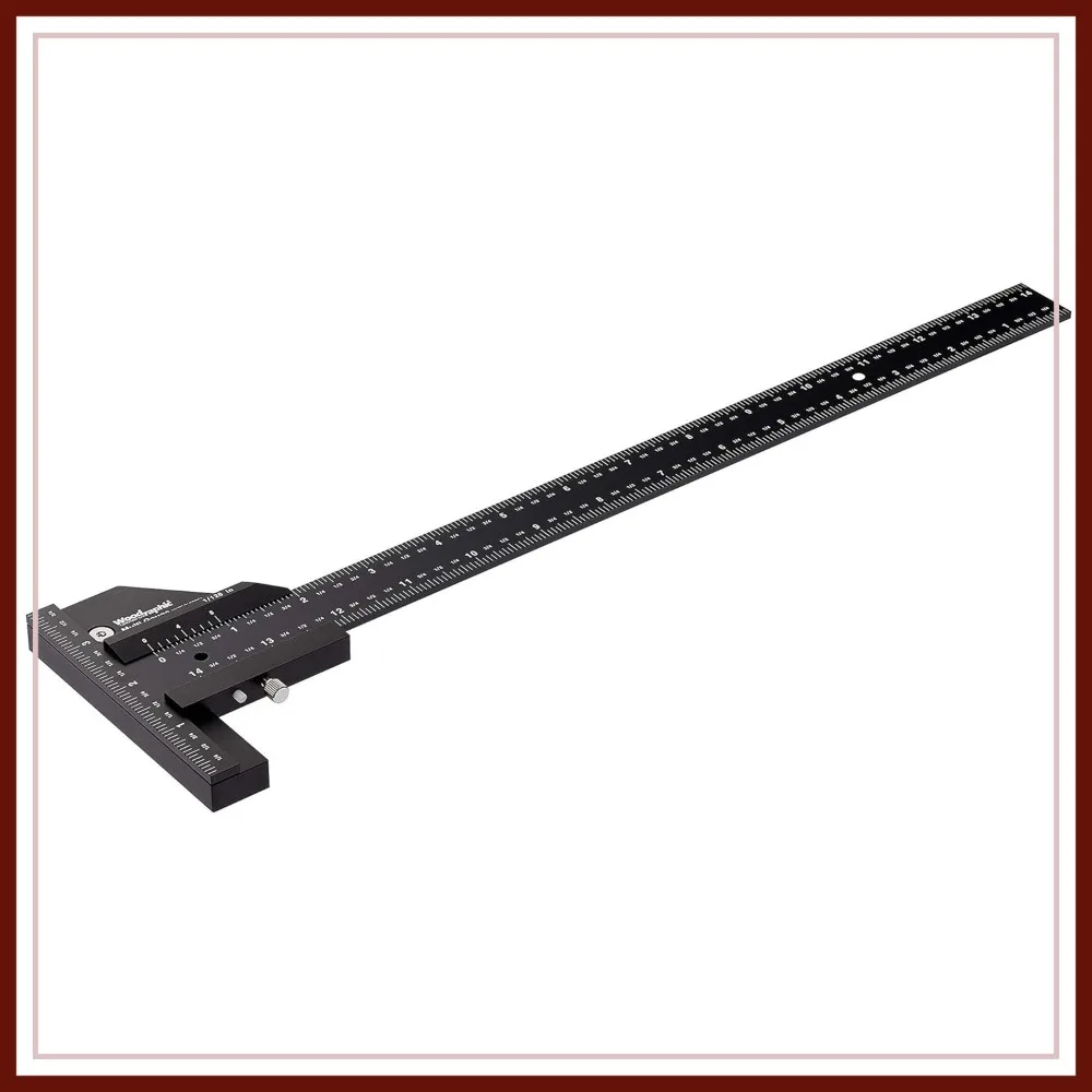 

Scriber Gauge – Precision Marking Tool, Measuring Ruler, Layout Square, Thickness Gauge, CNC Aluminum Woodworking Tool (14 Inch)