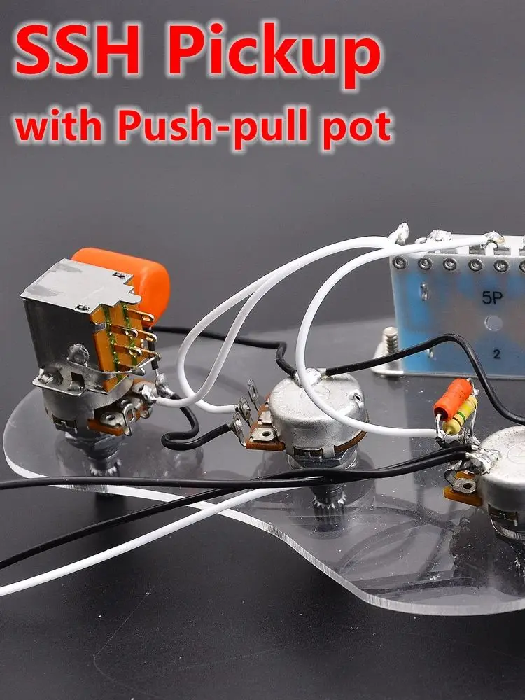 SSH بيك اب الغيتار الكهربائي الأسلاك تسخير مع دفع سحب الجهد لST الغيتار #1
