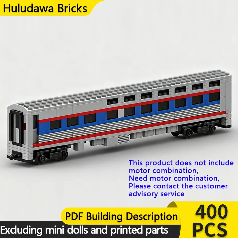 

City Car Model MOC Building Bricks American Train Sleeper Carriage Modular Technology Gifts Holiday Assemble Children Toys Suit