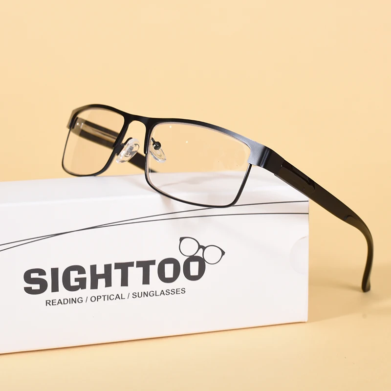 Edelstahl Männer Business Lesebrille für Reader Herren Presbyopie Optische Brillen +100 + 150 + 200 + 250 + 300 + 350 + 4000
