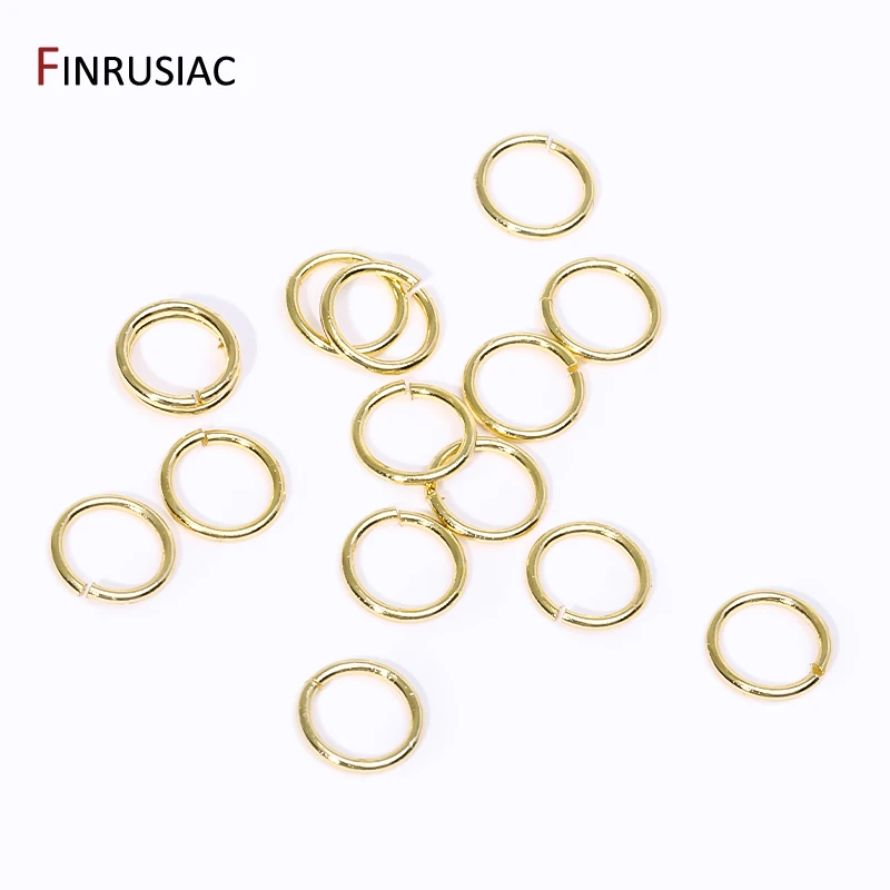 Wholesale 14K/18K Gold Plated Brass Open Jump Rings Split Rings Connector Rings For DIY Fashion Jewelry Making Findings image 3