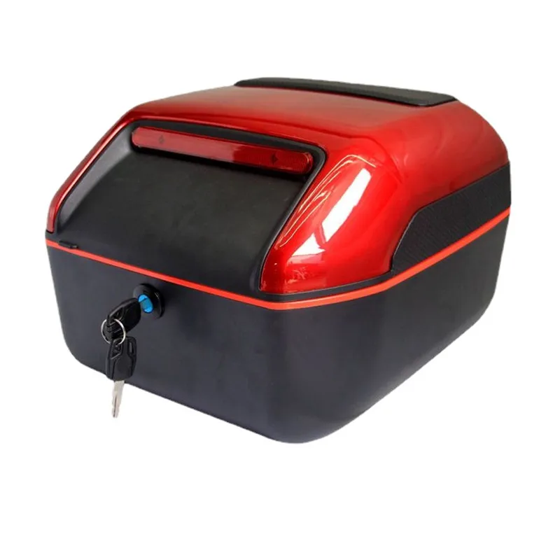 Motorcycle Rear Trunk Tour Tail Box Trunk Vehicle Rear Trunks Scooter Trunk with Bracket Helmet Storage Box with Tools