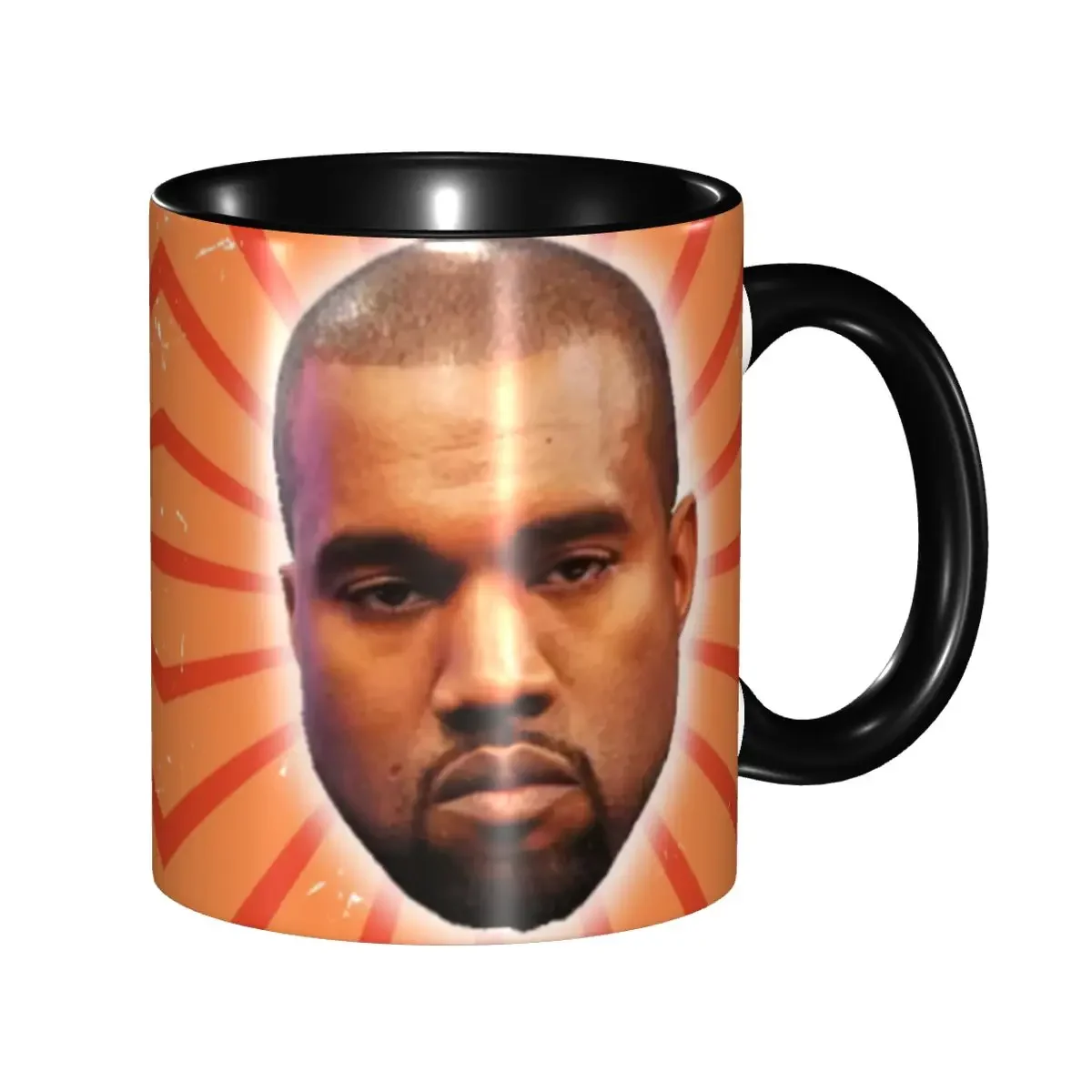 DIY Funny Kanye West Meme Ceramic Mugs Custom Rapper Music Producer Coffee Cup Creative Gift