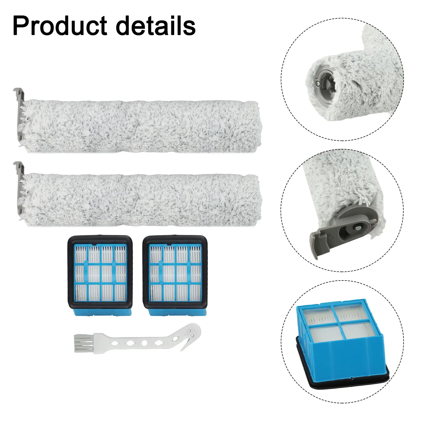 Roller Brush Set Designed for Bissell For CrossWave & For Omni Force Vacuums Fits Model Numbers 3912N 4046 with Tool