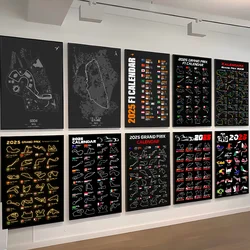 2025 F1 Racing Map Poster Paper Print Home Living Room Bedroom Entrance Bar Cafe Art Painting Decoration
