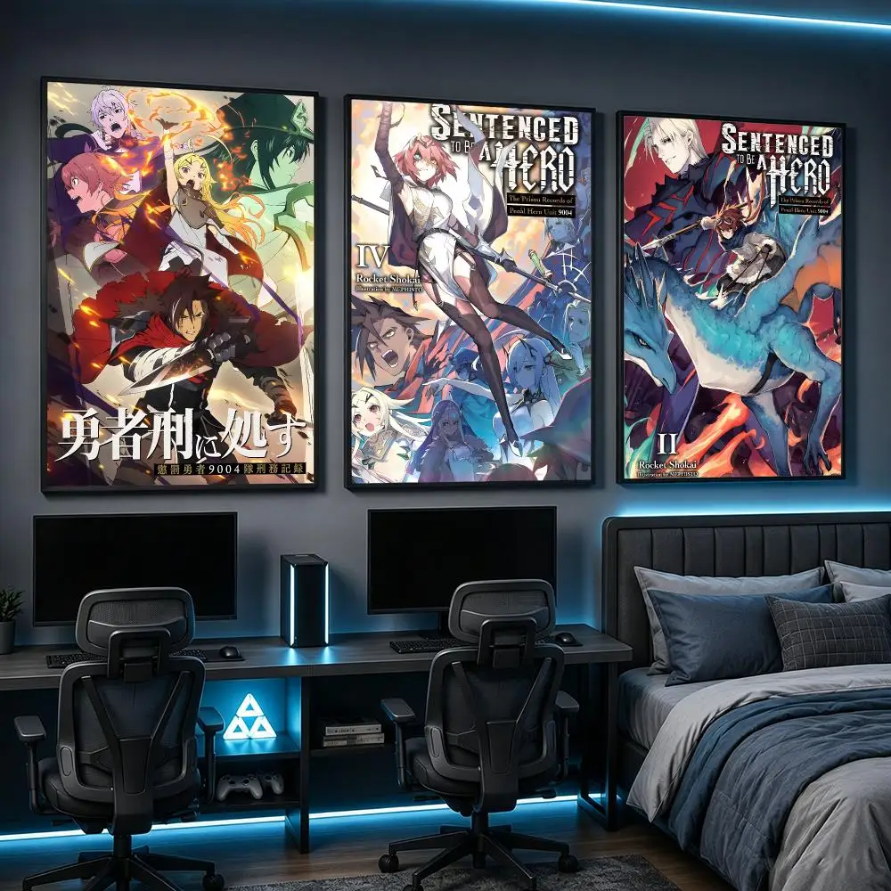 anime Sentenced to Be a Hero HD Poster Anime Aesthetic Wall Art For Game Anime Lovers Bedroom Gaming Room Decor Ideal Gift