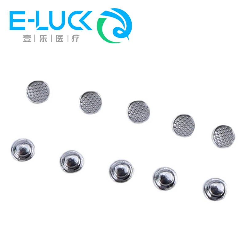 Dental Orthodontic Lingual Button Monoblock Dentistry Tool Round Mesh Bottom Bondable Metal Tongue Buckle Dentist Materiales