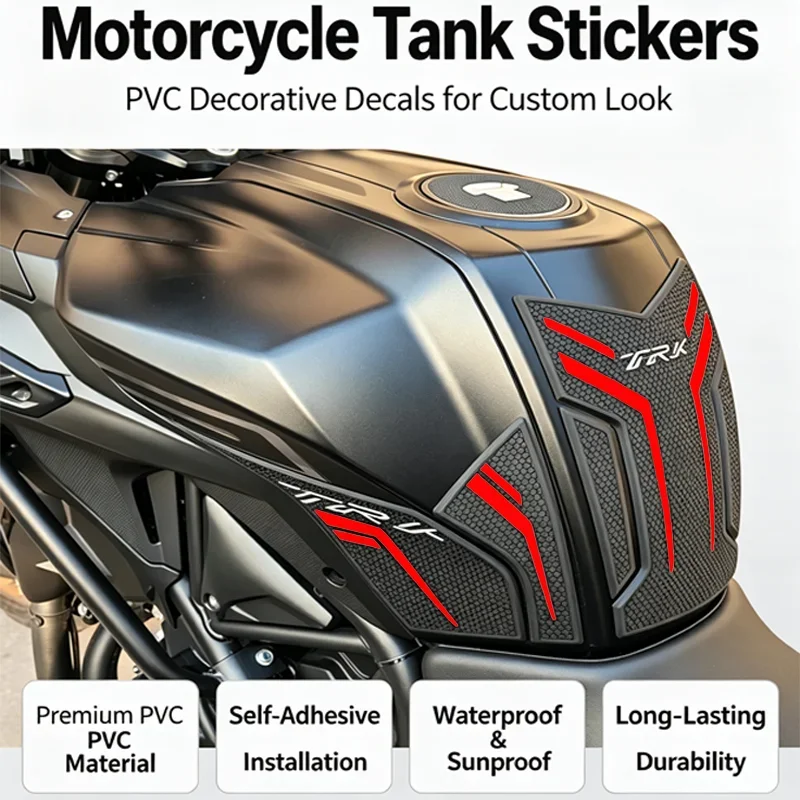For Benelli TRK 502-502X Fuel Tank Area Protection Stickers Kits Of Motorcycle Accessories Decoration 3M Back Glue Refit Decals