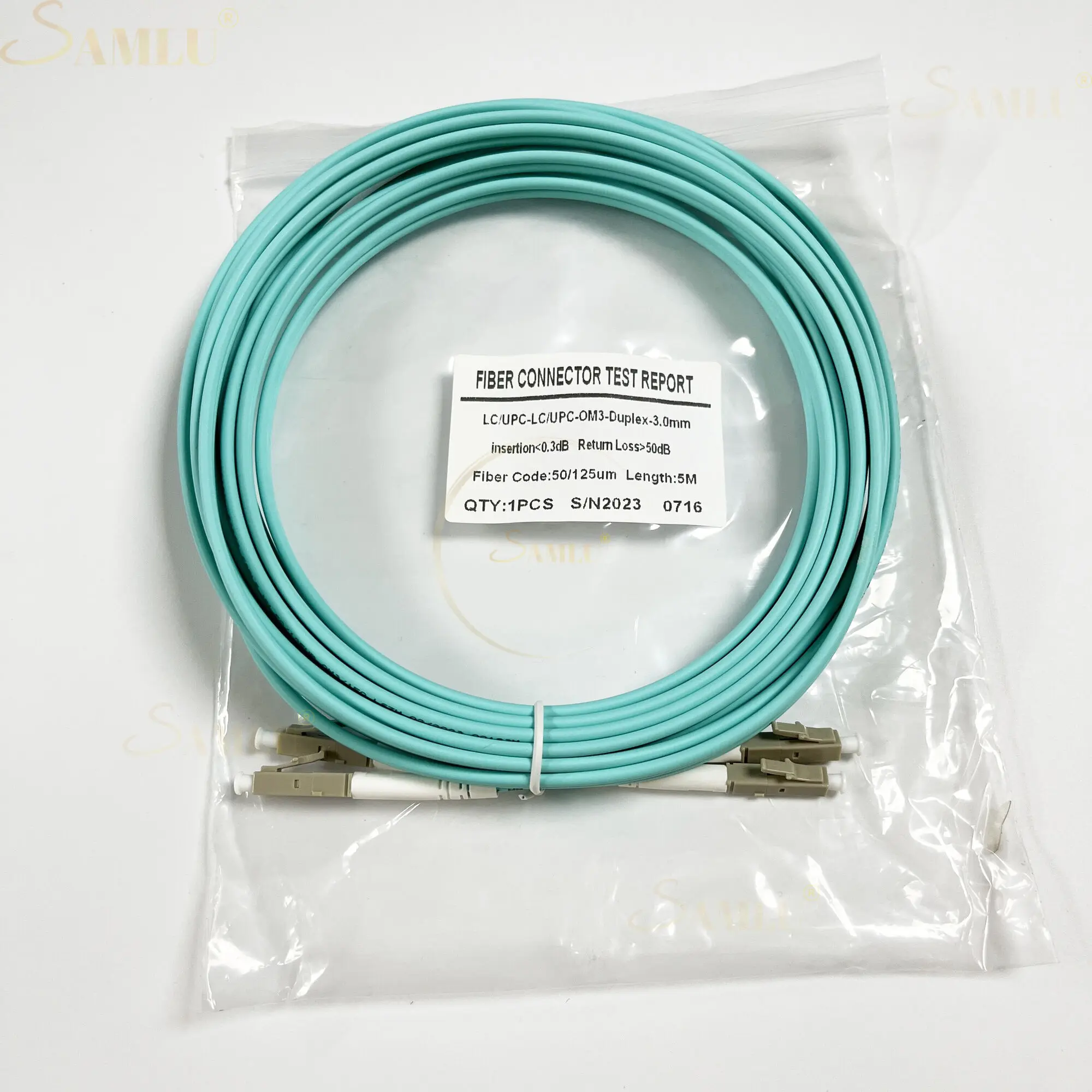 5Pcs/Lot LC-LC Multi-Mode OM3 Cable 2.0/3.0Mm Multimode Duplex LC-UPC Fiber Optical Jumper Patch Cord 1M/2M/3M/5M