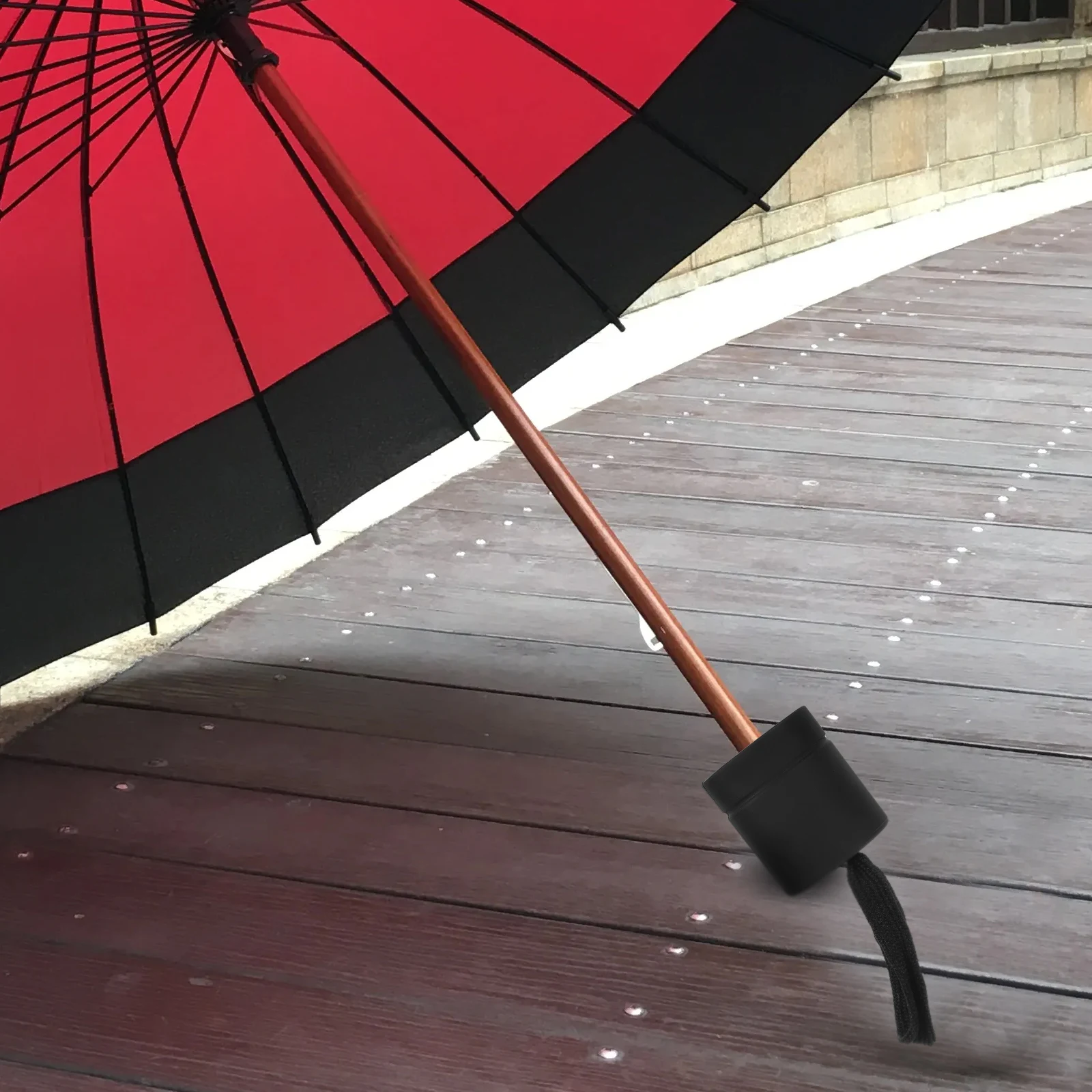 

2pcs Folding Umbrella Handle Replacement 18-19mm Matte Half-through Grip Accessories Daily Use Plastic Compact