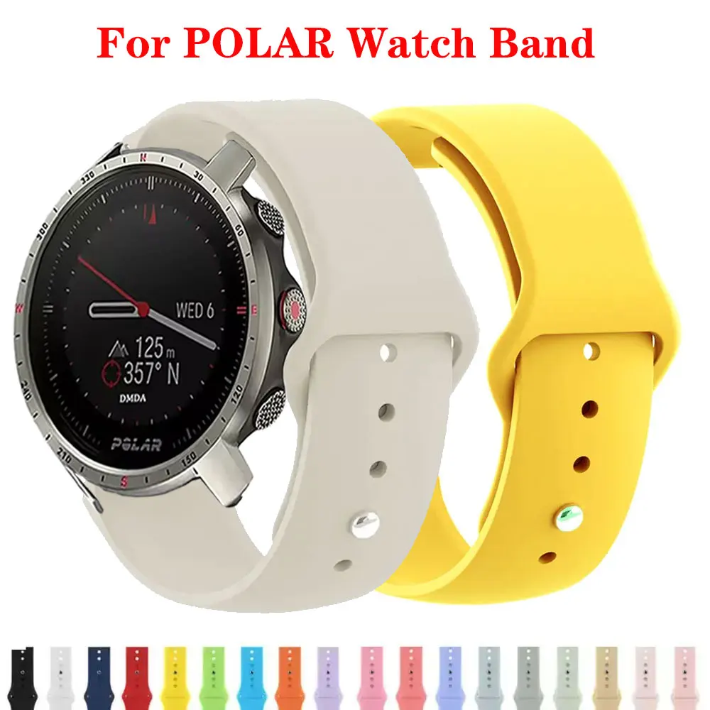 22/20mm Silikonarmband für POLAR Vantage M M2/V2/V3, kompatibel mit Polar Grit X Pro, IGNITE 3, 2 Unite, Pacer – Ersatzarmband