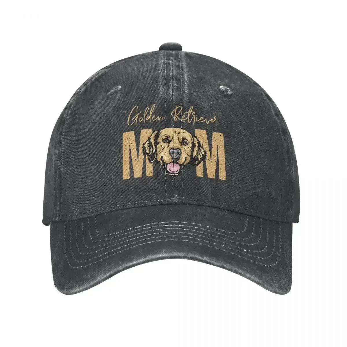New Golden Retriever Dog Mom Baseball Caps Merch Vintage Distressed Washed Gift idea for Golden Retriever Owner Headwear for Wom