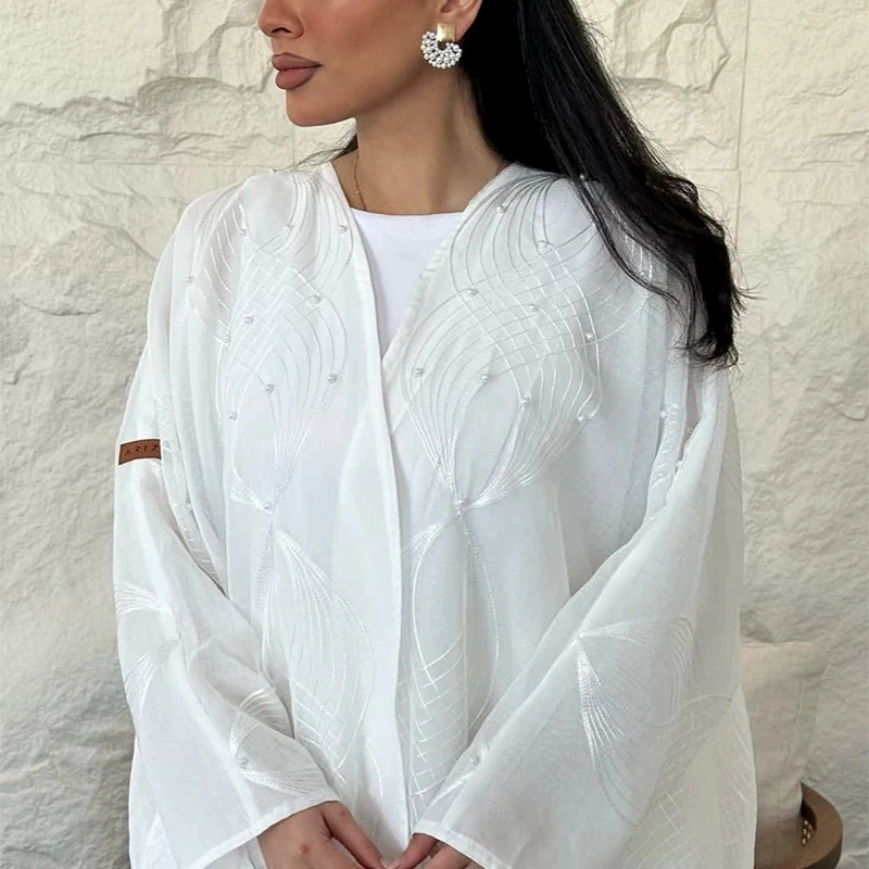 

Leisure and comfortable daily two-piece set Muslim Middle East nail bead mesh jacket+dress 2026 spring new fashion set