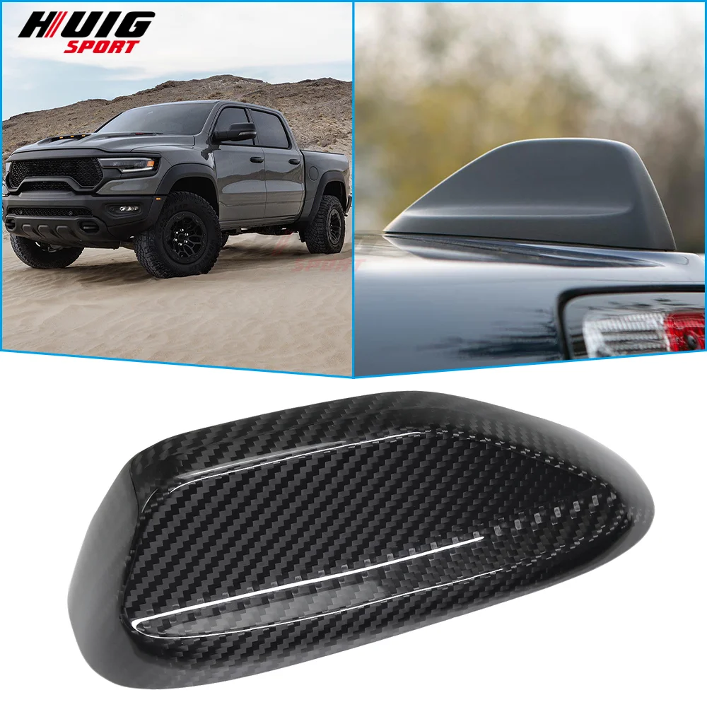 pour-dodge-ram-1500-trx-rebel-2019-2024-antenne-de-toit-de-voiture-en-fibre-de-carbone-aileron-de-requin-pour-toit-accessoires-de-garniture-de-couverture-d'antenne