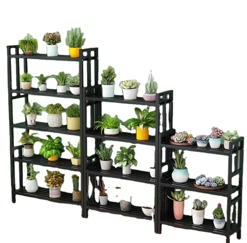 

Balcony Floor Standing Multi-layer Flower Pot Rack, Indoor Living Room, Succulent All Iron Rack