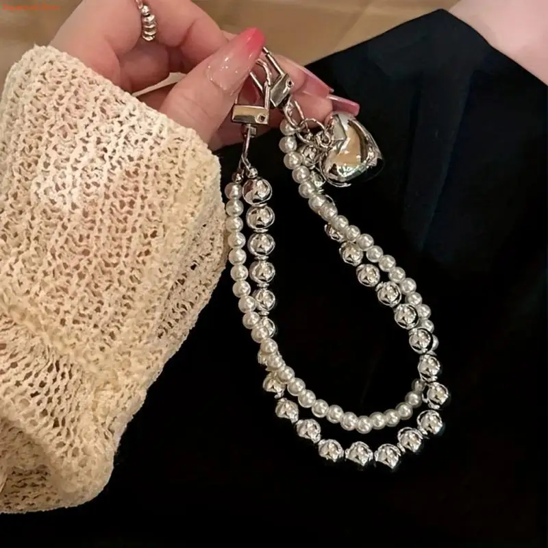 Q5WE Purse Extender Chain Bag Extender Chain,Pearls Bag Charms for Handbags Purse Strap Extender Replacement Bag Accessories