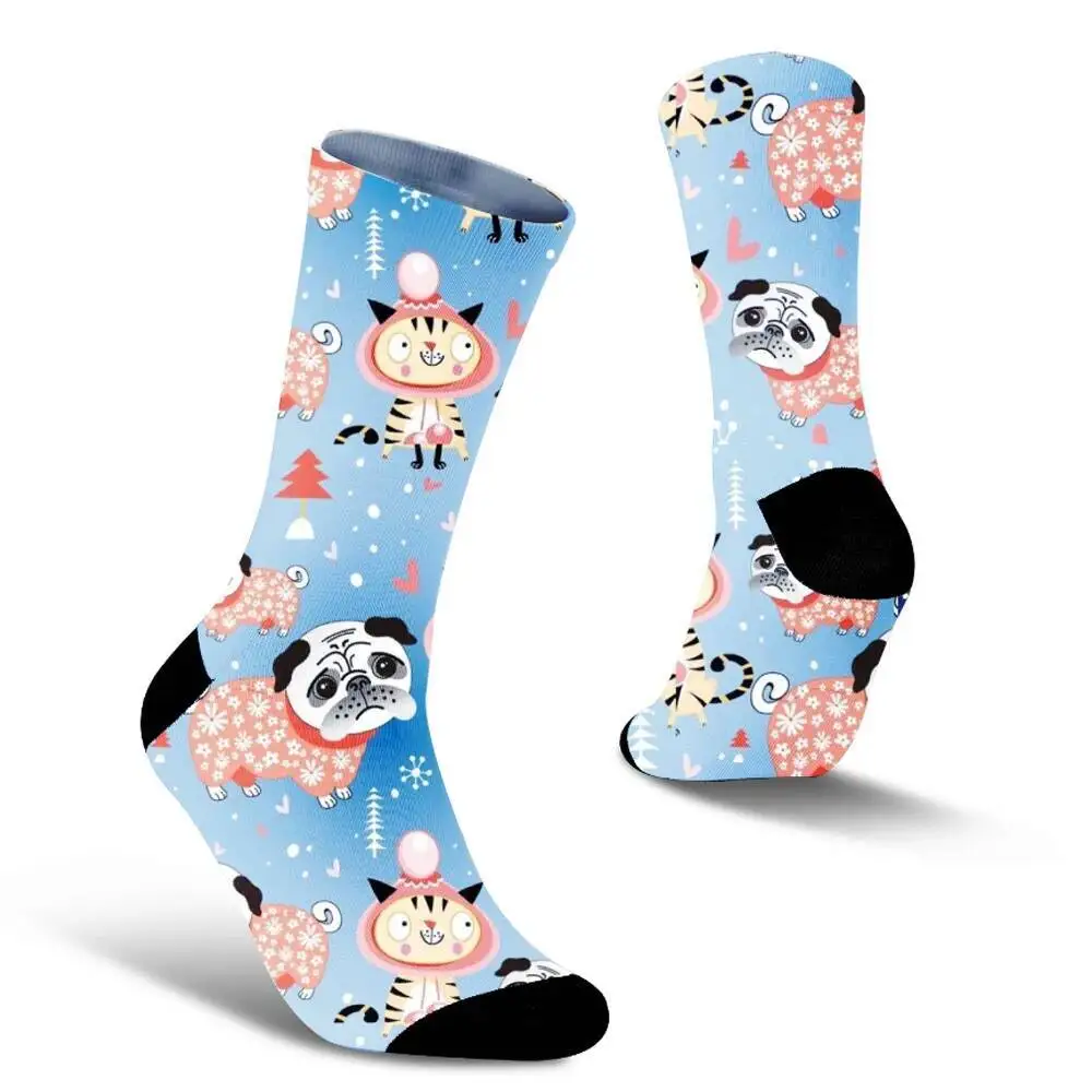 

Men's Women's Middle Tube Socks Halloween Characteristic Couple Socks Funny Bat Pumpkin Lantern Wizard Ghost Print