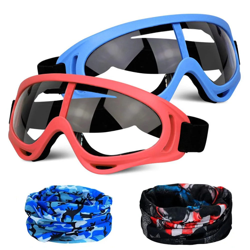 Protective Goggles / Safety Glasses / Motorcycle Eyewear Compatible with Nerf Guns for Kids Teens Game Battle Outdoor