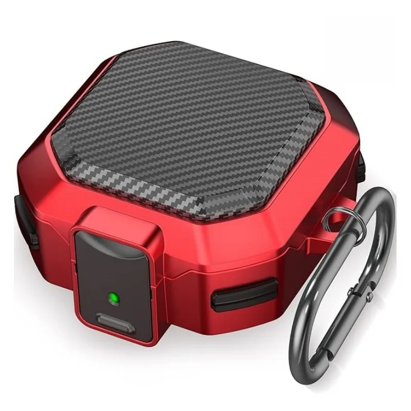 For Samsung Galaxy Buds 4 Bud4 Pro/For Galaxy Buds 2 Pro Cover For Buds Live FE Core Carbon Fiber Safety Lock Shockproof Case