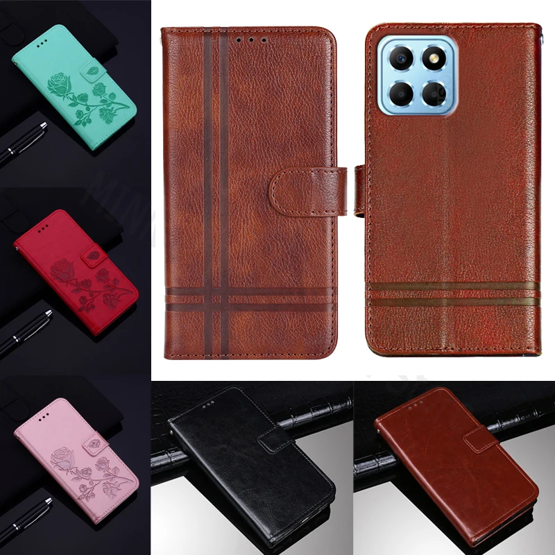 

HonorX8 Flip Cover For Honor X8 5G Case Magnetic Stand Leather Wallet Phone Protective Book For Honor X8 5G Case Etui Coque Capa