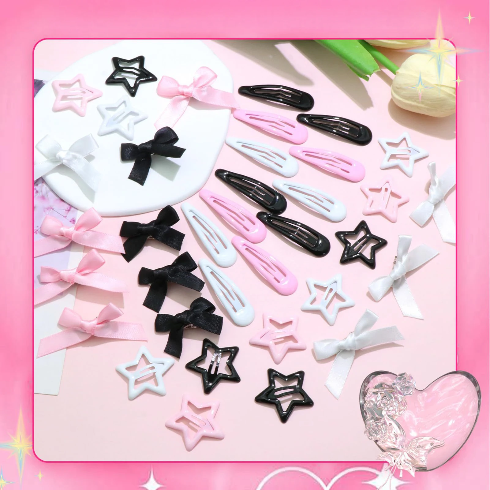 

36 шт., заколка для волос, милая балетная лента, зажим для челки, корейская версия женской мини-шпильки, женские цветные балетные головные уборы