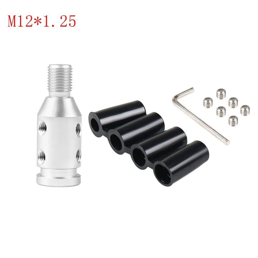 Universeller Auto-Aluminium-Schaltknauf-Adapter für Schalthebel ohne Gewinde M10 x 1,5/M12 x 1,25 SK-1054