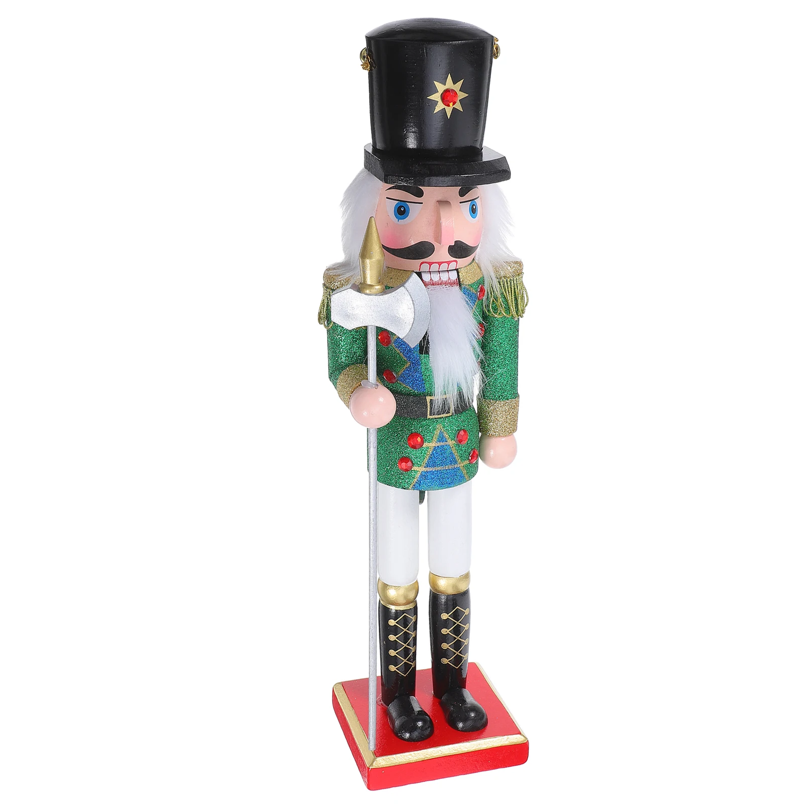 

Wooden Nutcracker Christmas Decoration Traditional Holiday Table Centerpiece Fireplace Shelf Kitchen Countertop Ornament