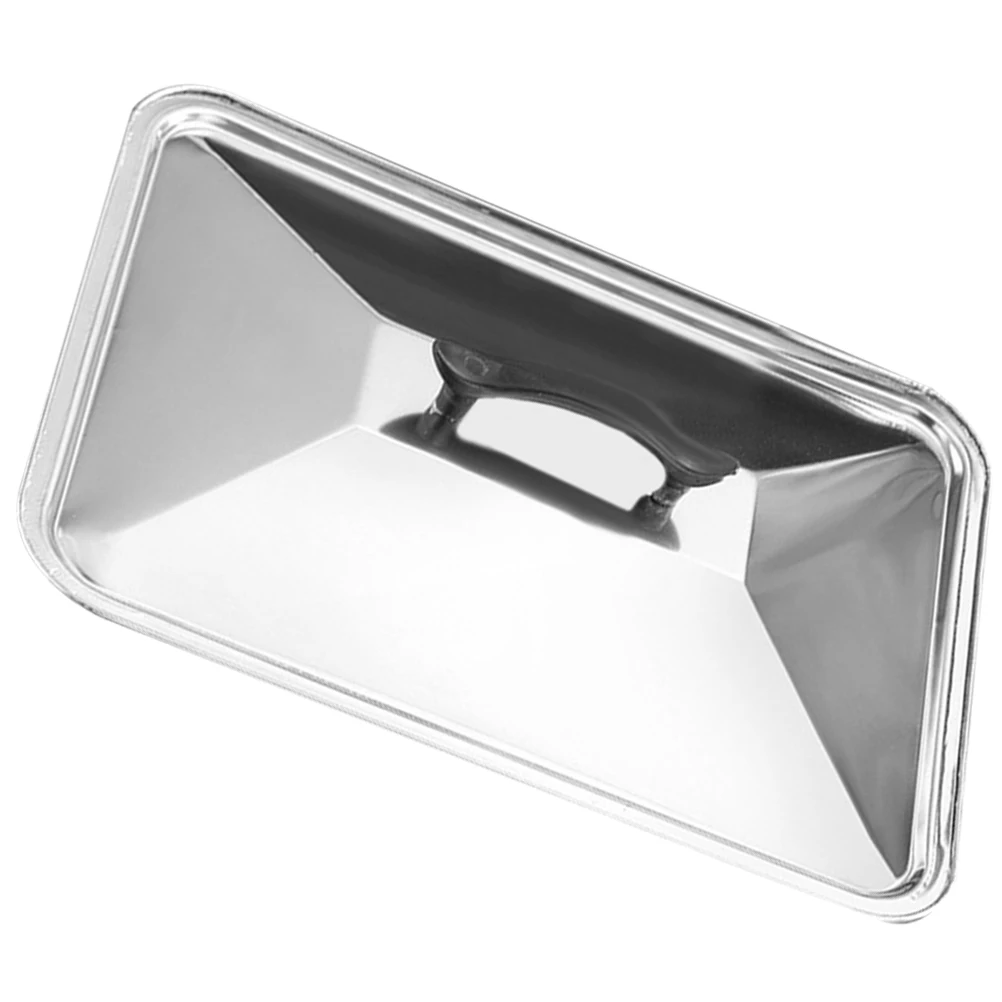 

Stainless Steel Food Cover 50x35cm BBQ Plate Protector Kitchen Tray Lid Basting Griddle Oil Proof Dish Guard Rectangle Food Lids