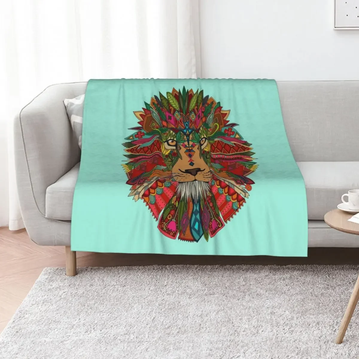 

lion mint Throw Blanket Cute Stuffeds blankets ands Vintage Blankets
