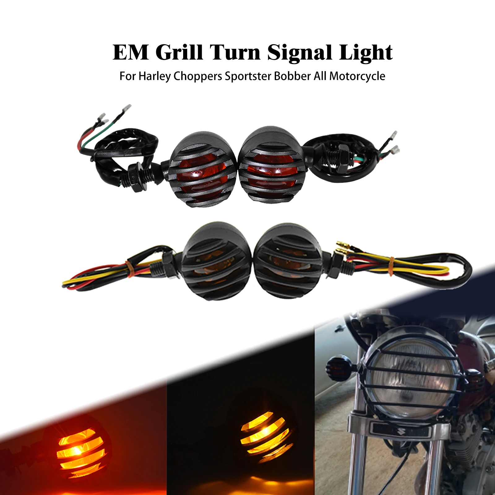 

2x Motorcycle Turn Signal Indicator Blinker Light Flasher Turn Signal Lamp For Harley Cafe Racer Sportster For Yamaha For Suzuki