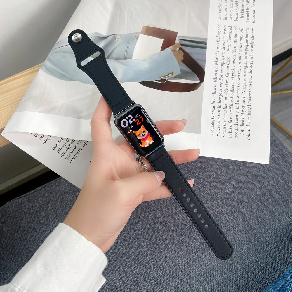 สายนาฬิกาหนังสําหรับนาฬิกา Huawei Fit 3 2 สายนาฬิกาอัจฉริยะเปลี่ยนข้อมือโลหะ Correa สร้อยข้อมือ Fit2 fit3 สายคล้องอุปกรณ์เสริม